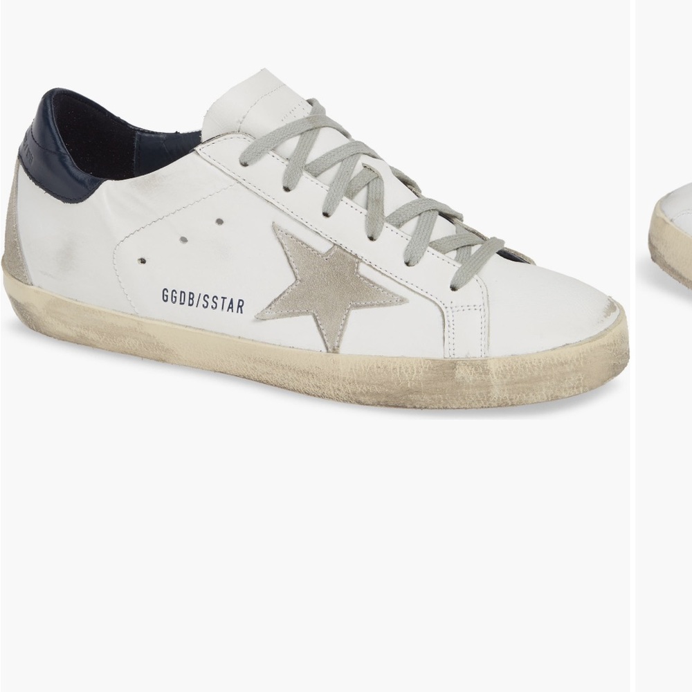 Authentic Golden Goose sneaker - women’s size 40 white with navy.